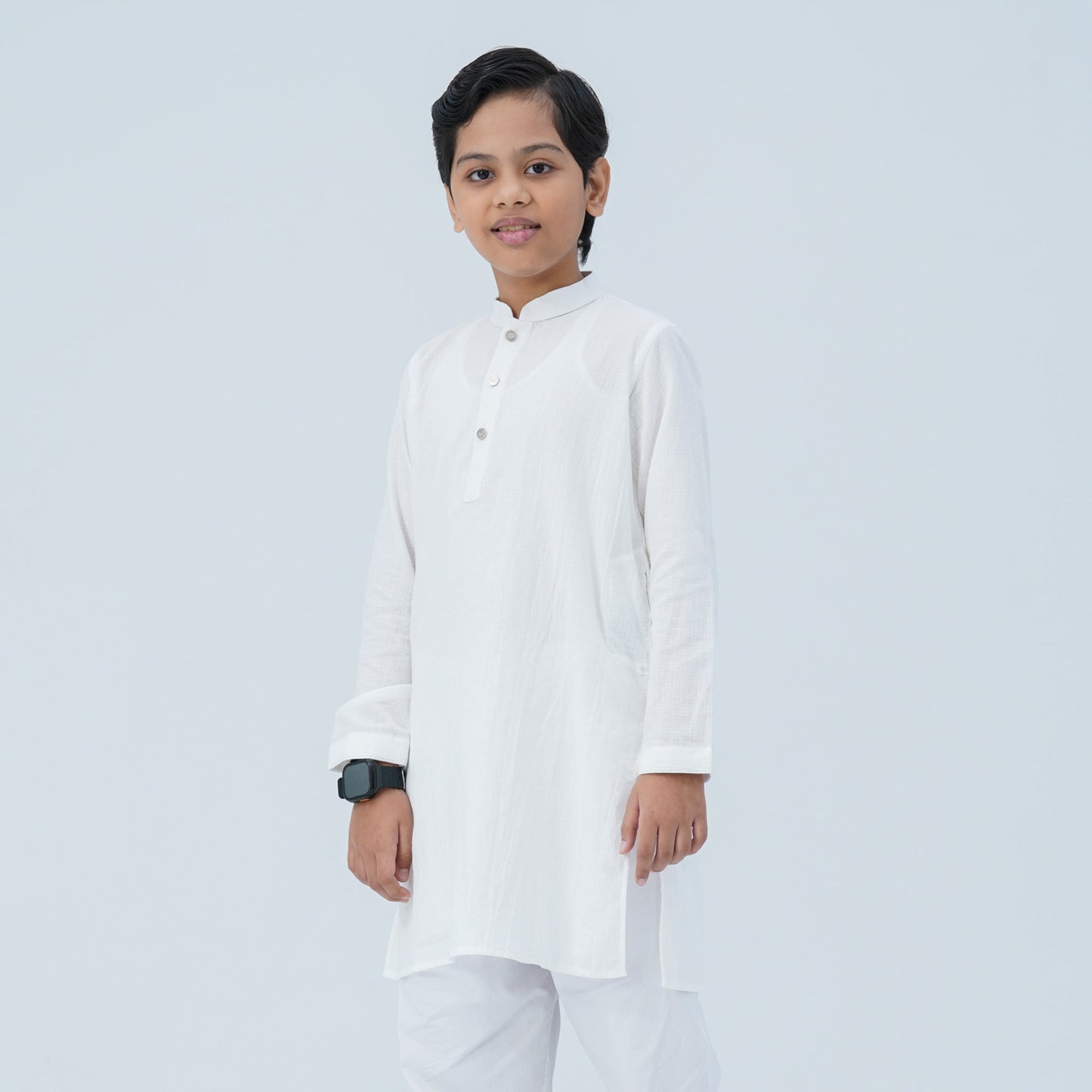 Boy's Cotton White Panjabi