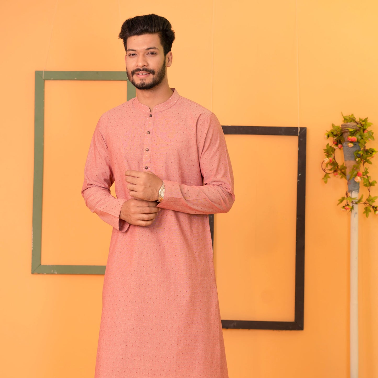 Mens Panjabi- Brick Red