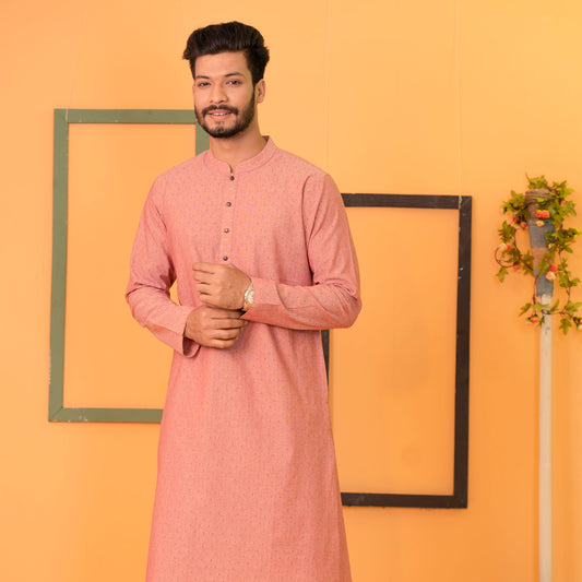 Mens Panjabi- Brick Red