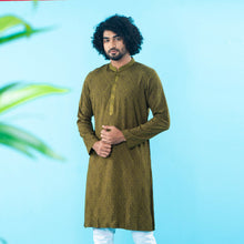 Load image into Gallery viewer, Men&#39;s Olive Green Panjabi
