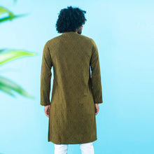 Load image into Gallery viewer, Men&#39;s Olive Green Panjabi
