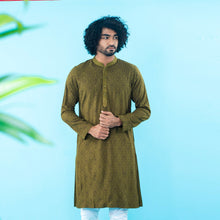 Load image into Gallery viewer, Men&#39;s Olive Green Panjabi
