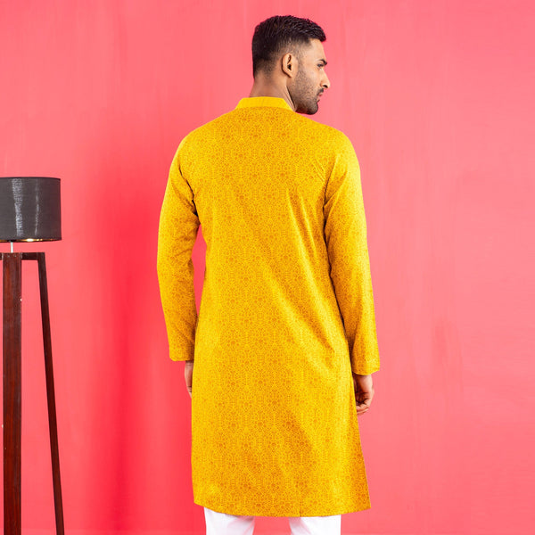 Men's Beige Panjabi