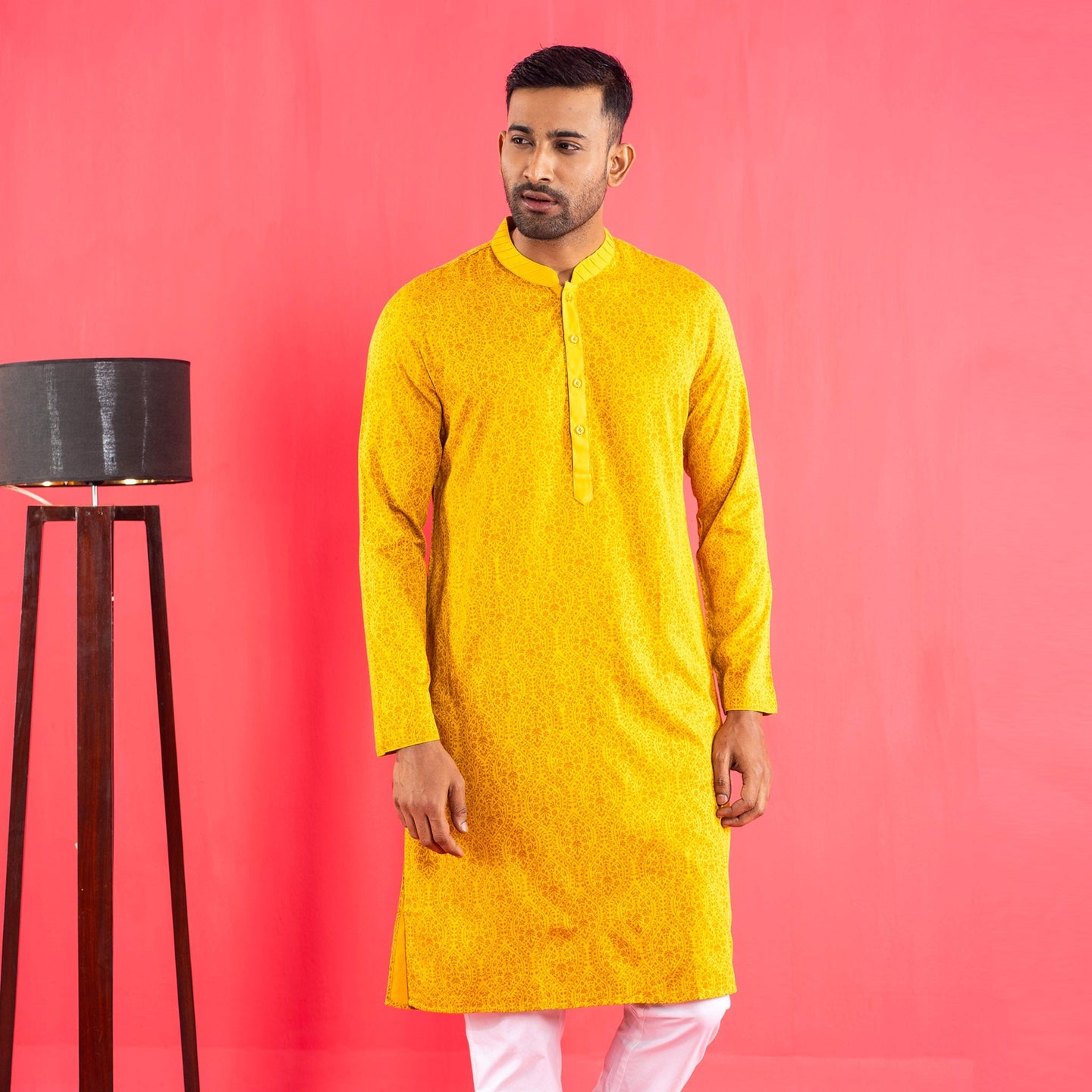 Men's Beige Panjabi