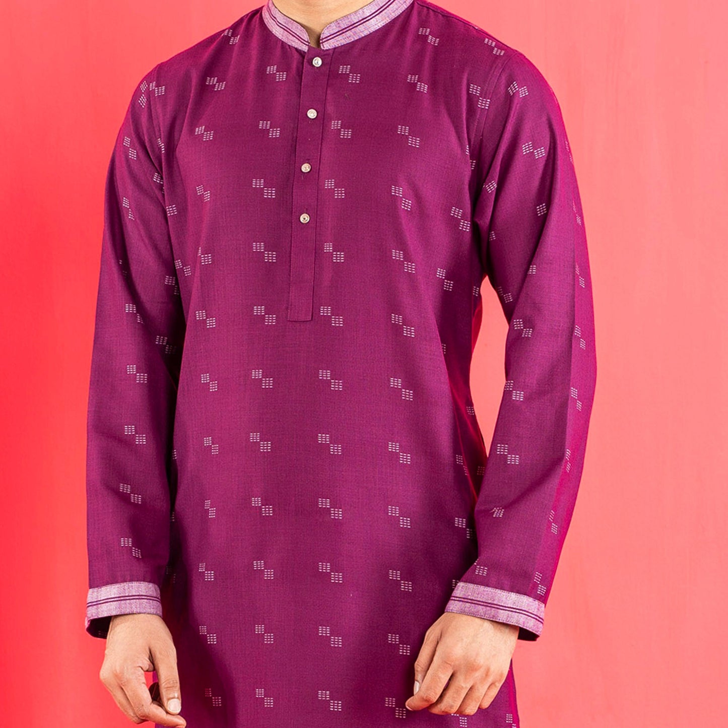 Mens Basic Panjabi- Purple