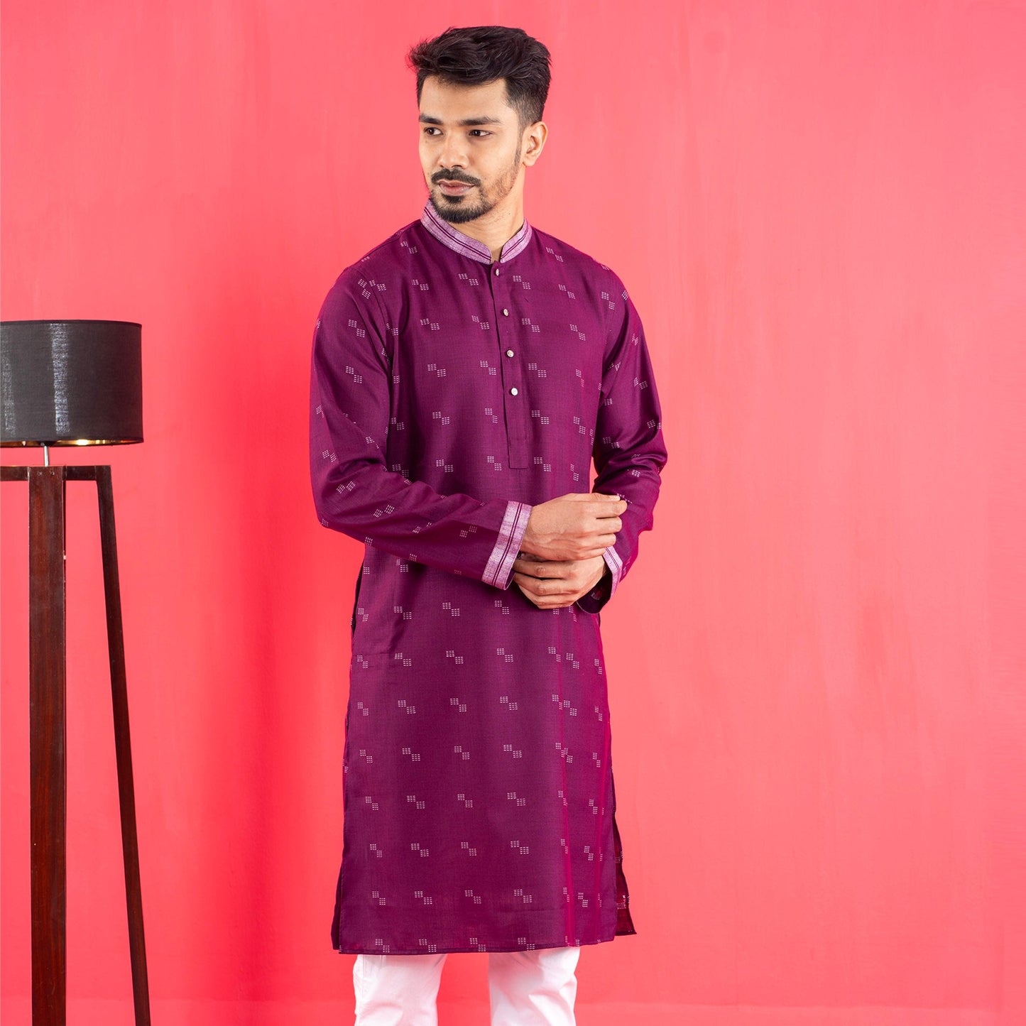 Mens Basic Panjabi- Purple
