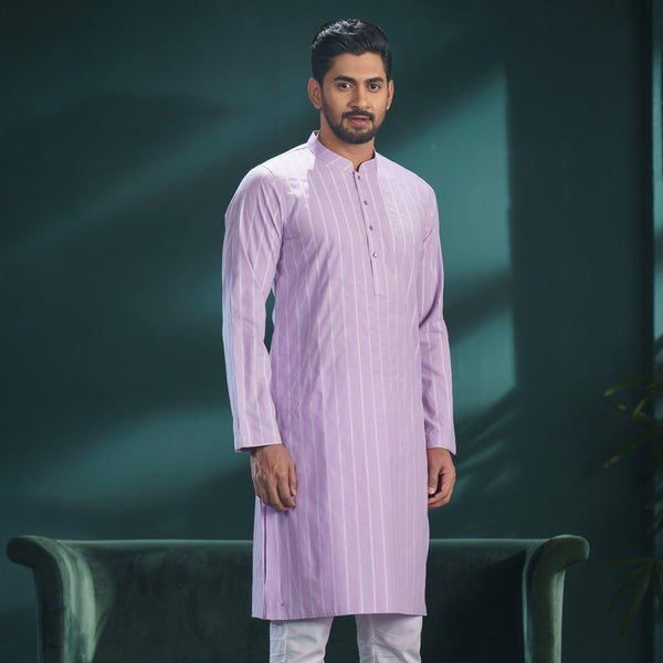 Men's Lavender Basic Panjabi