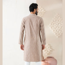 Load image into Gallery viewer, Men&#39;s Brown Cotton Panjabi
