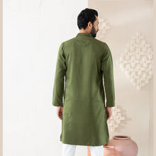 Load image into Gallery viewer, Men&#39;s Olive Green Panjabi
