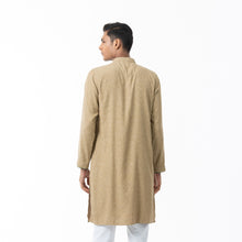 Load image into Gallery viewer, Mens Beige Jacquard Panjabi
