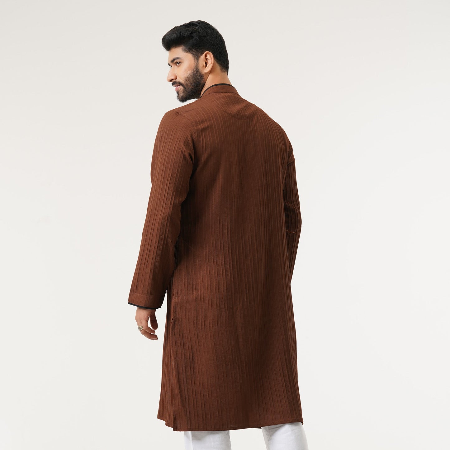 Mens Brown Basic Panjabi
