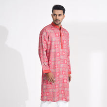 Load image into Gallery viewer, Men&#39;s Burnt Orange Printed Panjabi
