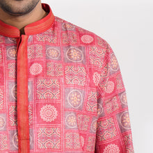 Load image into Gallery viewer, Men&#39;s Burnt Orange Printed Panjabi
