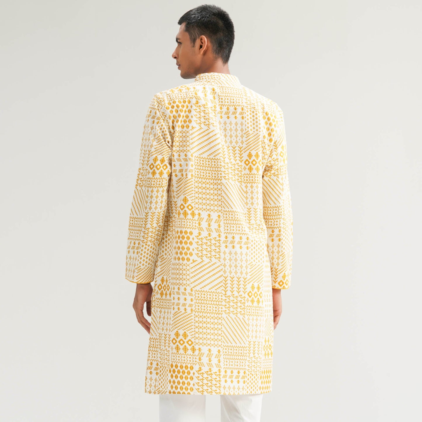 Mens Mustard Panjabi