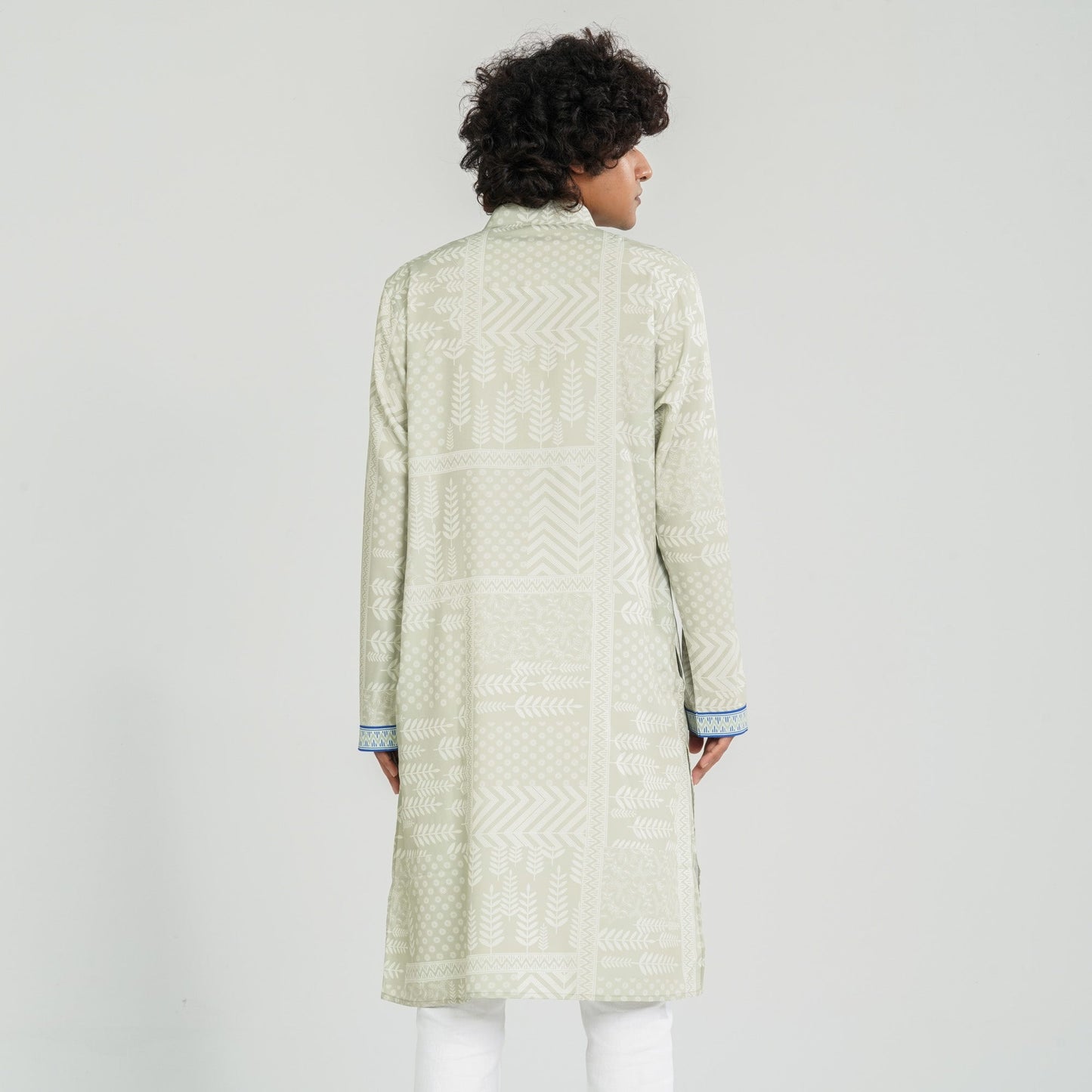 Men's Blended Silk Panjabi