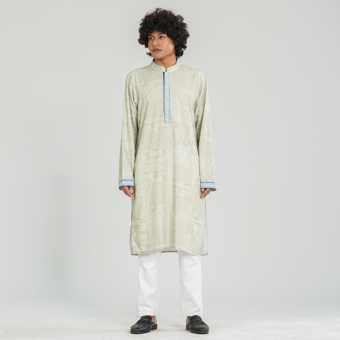 Men's Blended Silk Panjabi
