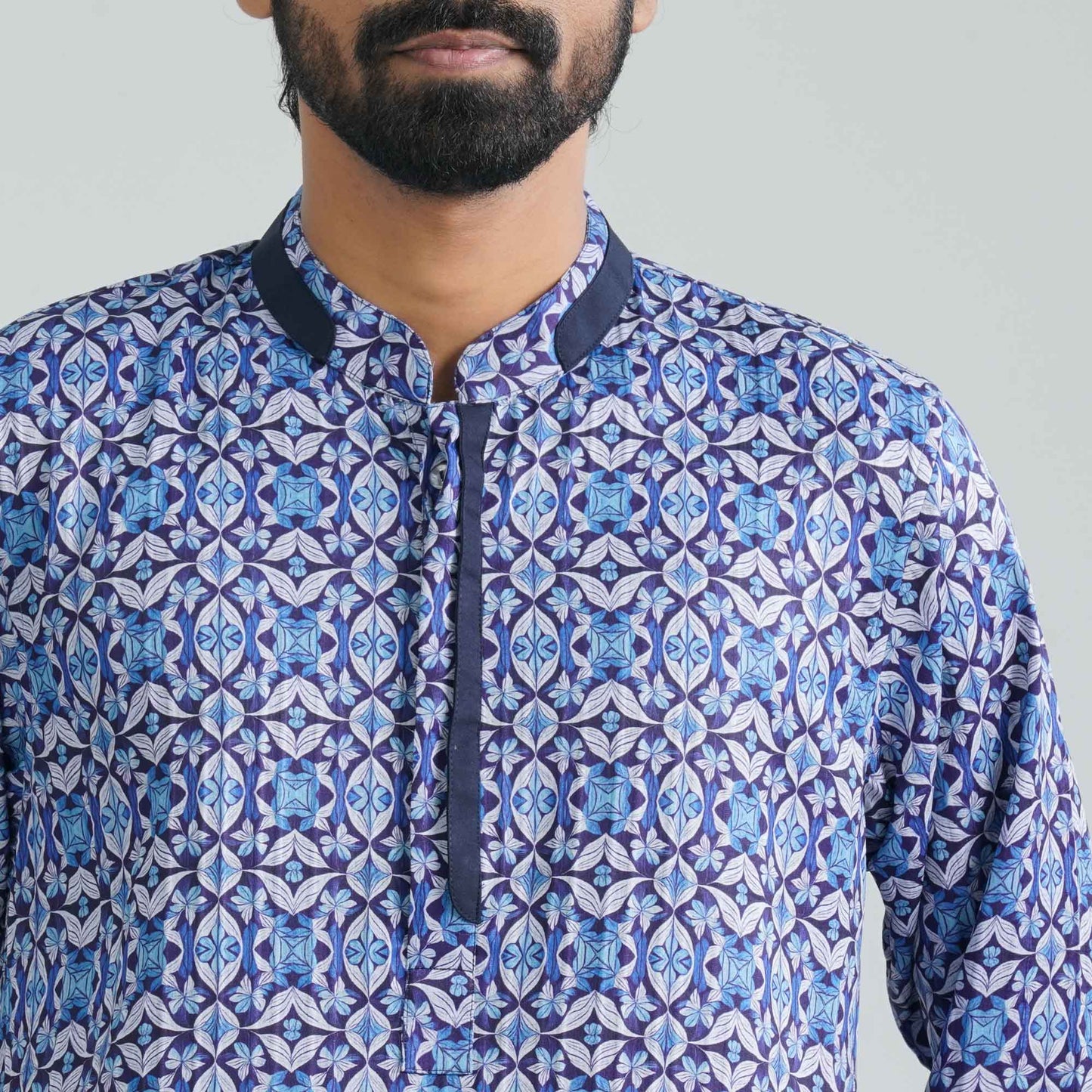 Men’s Blue Print Panjabi