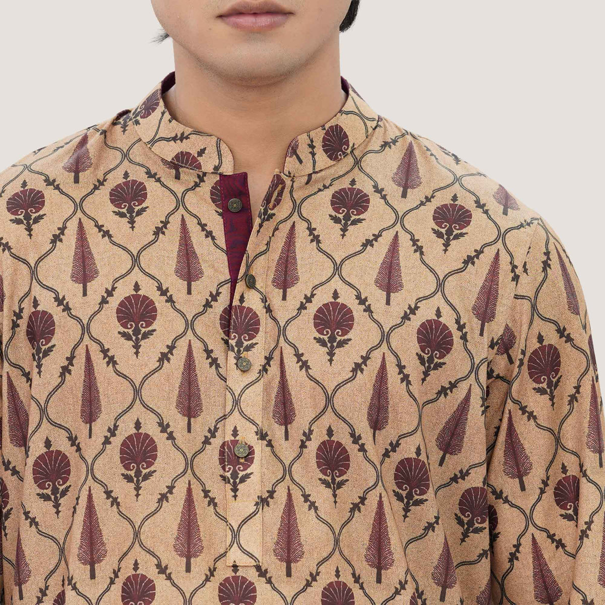 Mens Beige Panjabi