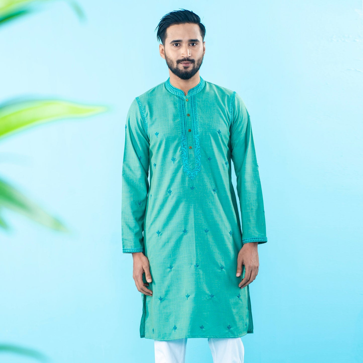 Mens Sea Green Panjabi