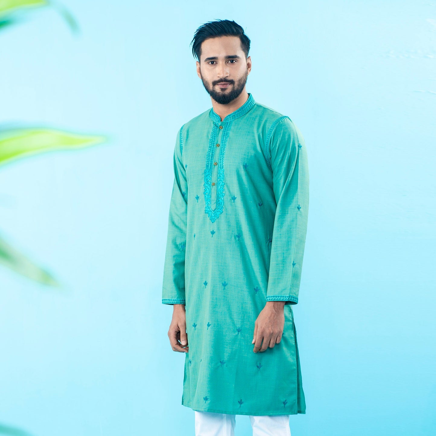Mens Sea Green Panjabi