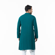 Load image into Gallery viewer, Mens Teal Embroidery Panjabi
