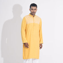 Load image into Gallery viewer, Men Yellow Embroidered Panjabi
