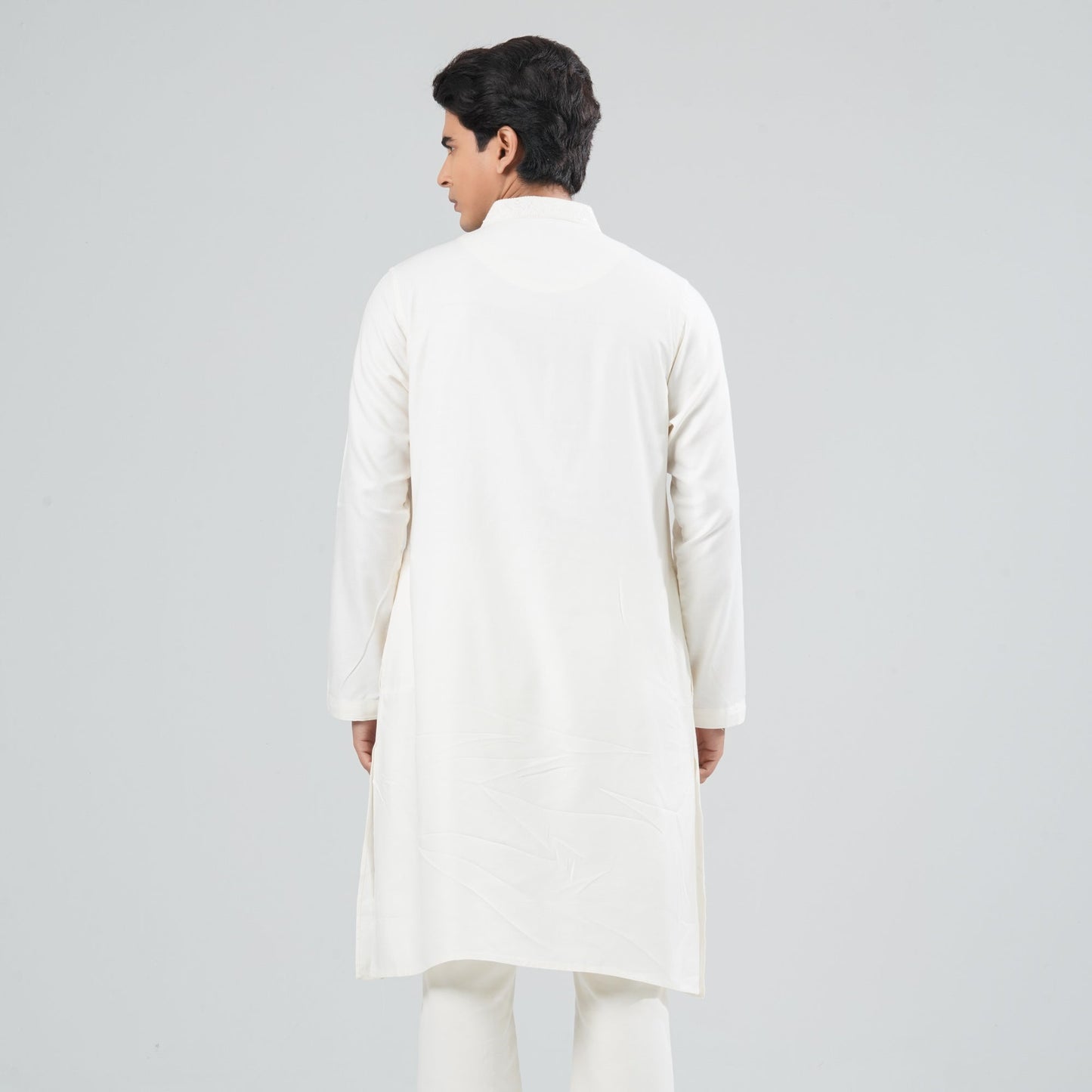 Men Cream Blended Panjabi
