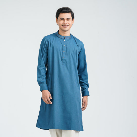 Men’s Suiting Fabric Embroidered Panjabi
