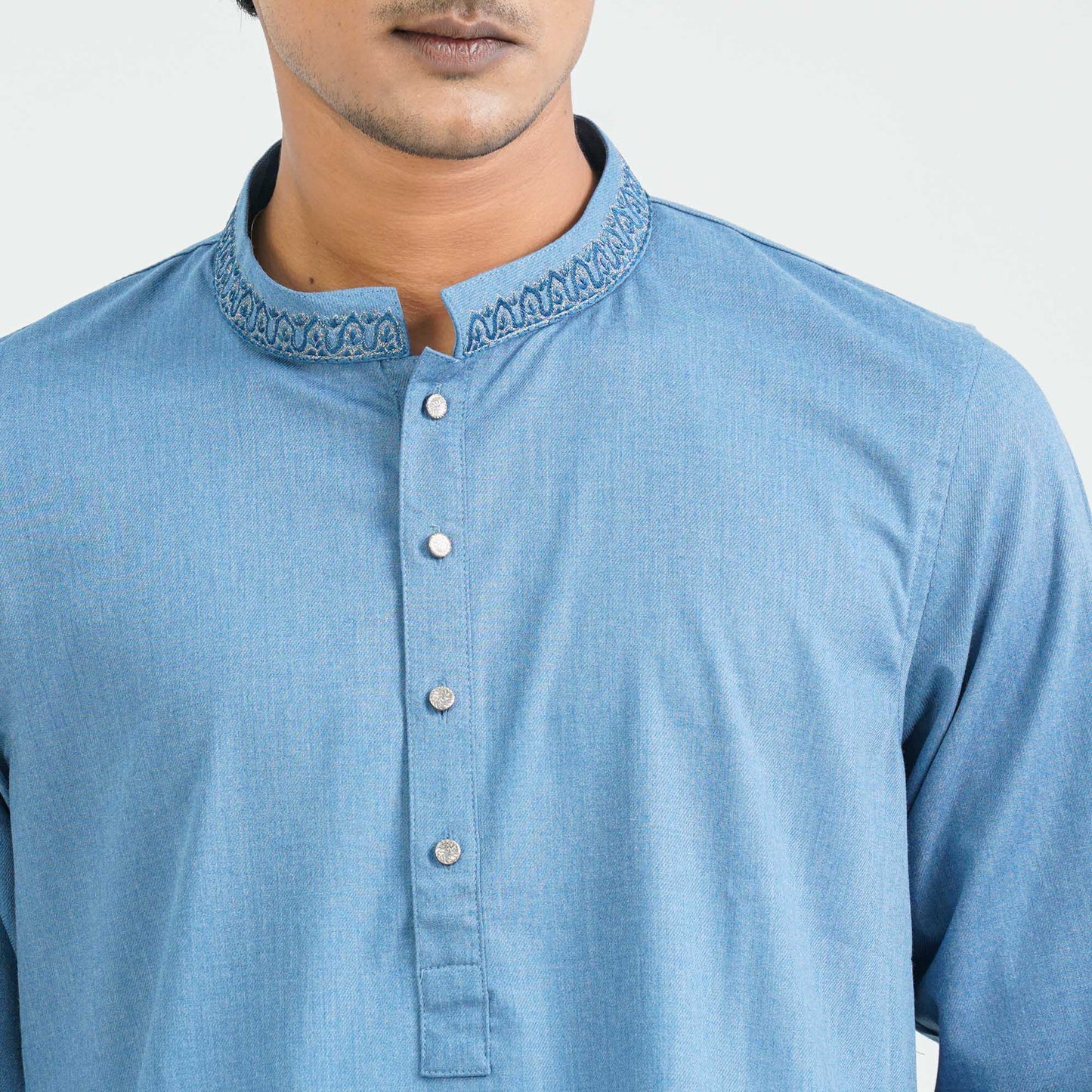 Men’s Suiting Fabric Embroidered Panjabi