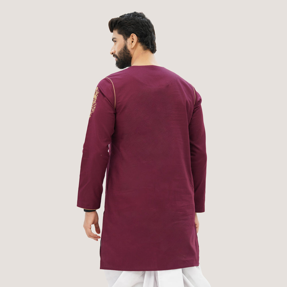 Mens Maroon Panjabi