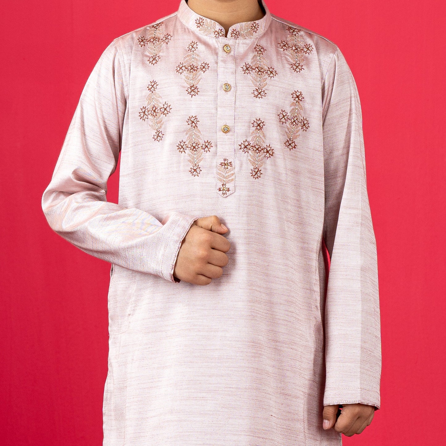 Boys Karchupi Panjabi- Dusty Brown