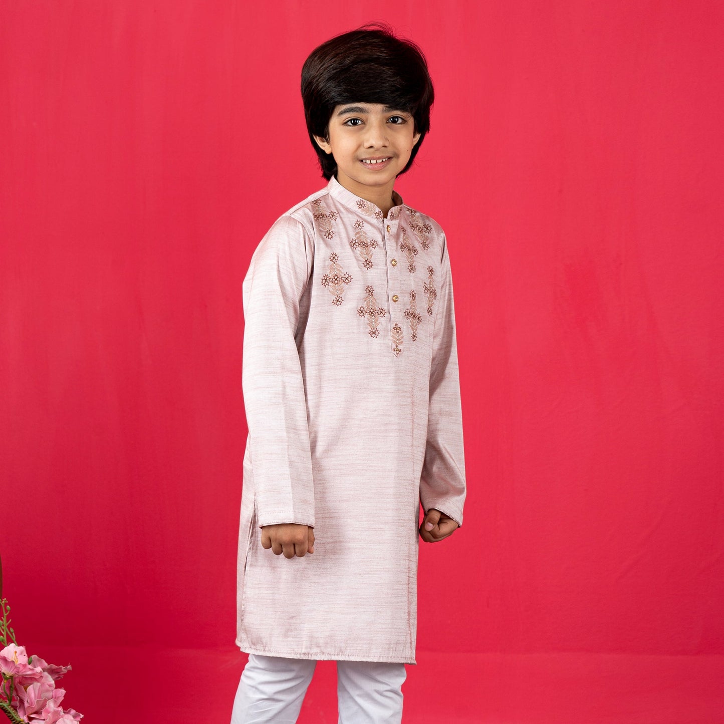 Boys Karchupi Panjabi- Dusty Brown