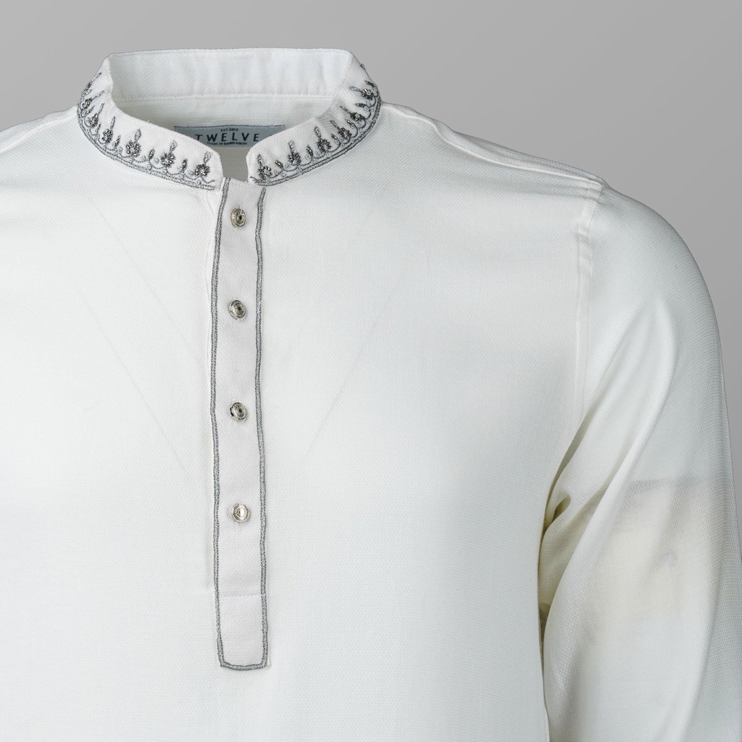Mens White Karchupi Panjabi