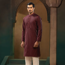 Load image into Gallery viewer, Men’s Maroon Karchupi Panjabi
