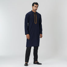 Load image into Gallery viewer, Mens Navy Karchupi Panjabi
