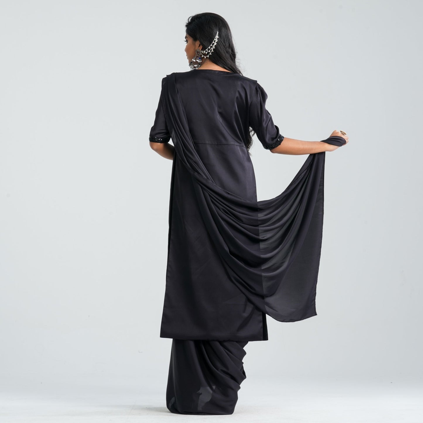 Women’s Silk Pant Saree with Jacket