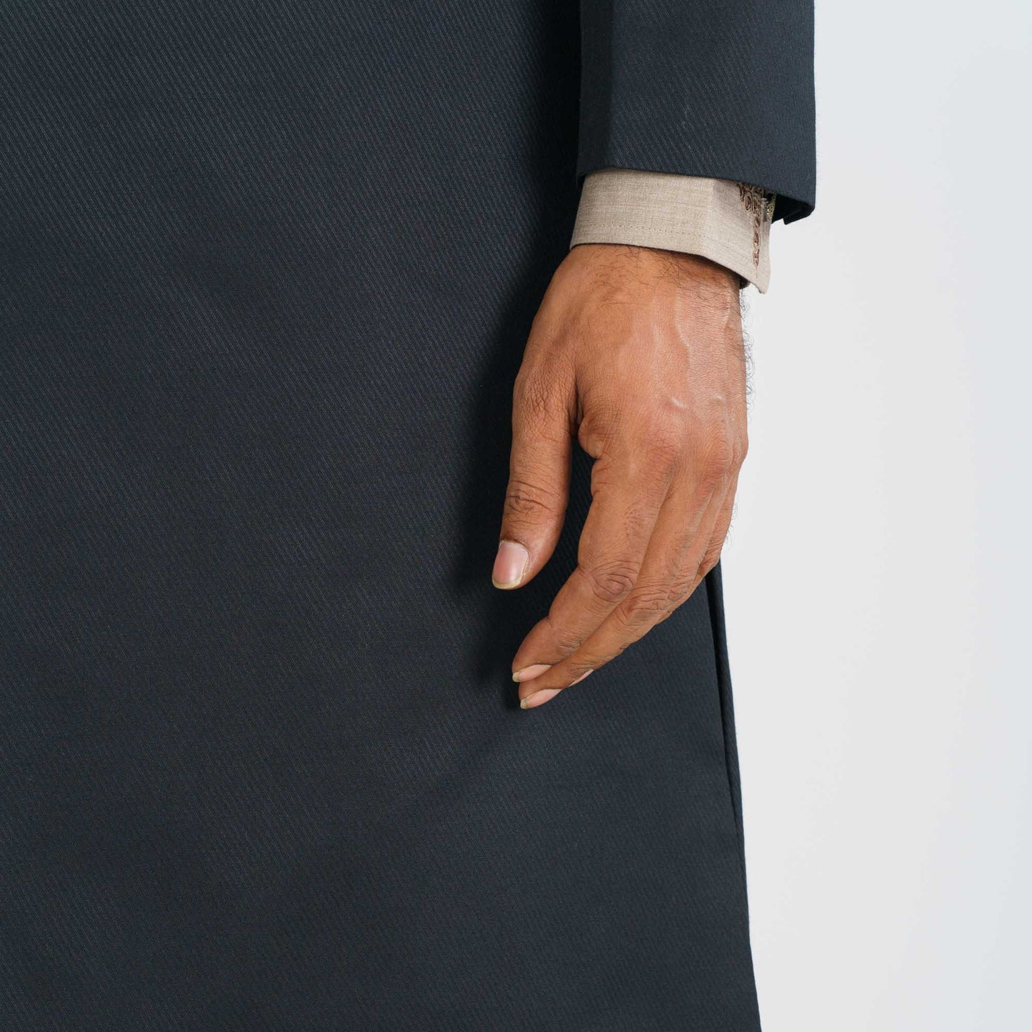 Men's Black Sherwani with Karchupi Work