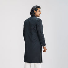 Load image into Gallery viewer, Men&#39;s Black Sherwani with Karchupi Work
