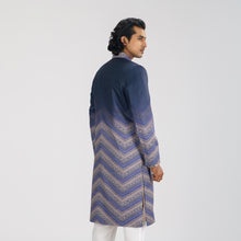 Load image into Gallery viewer, Men&#39;s Navy Print Sherwani
