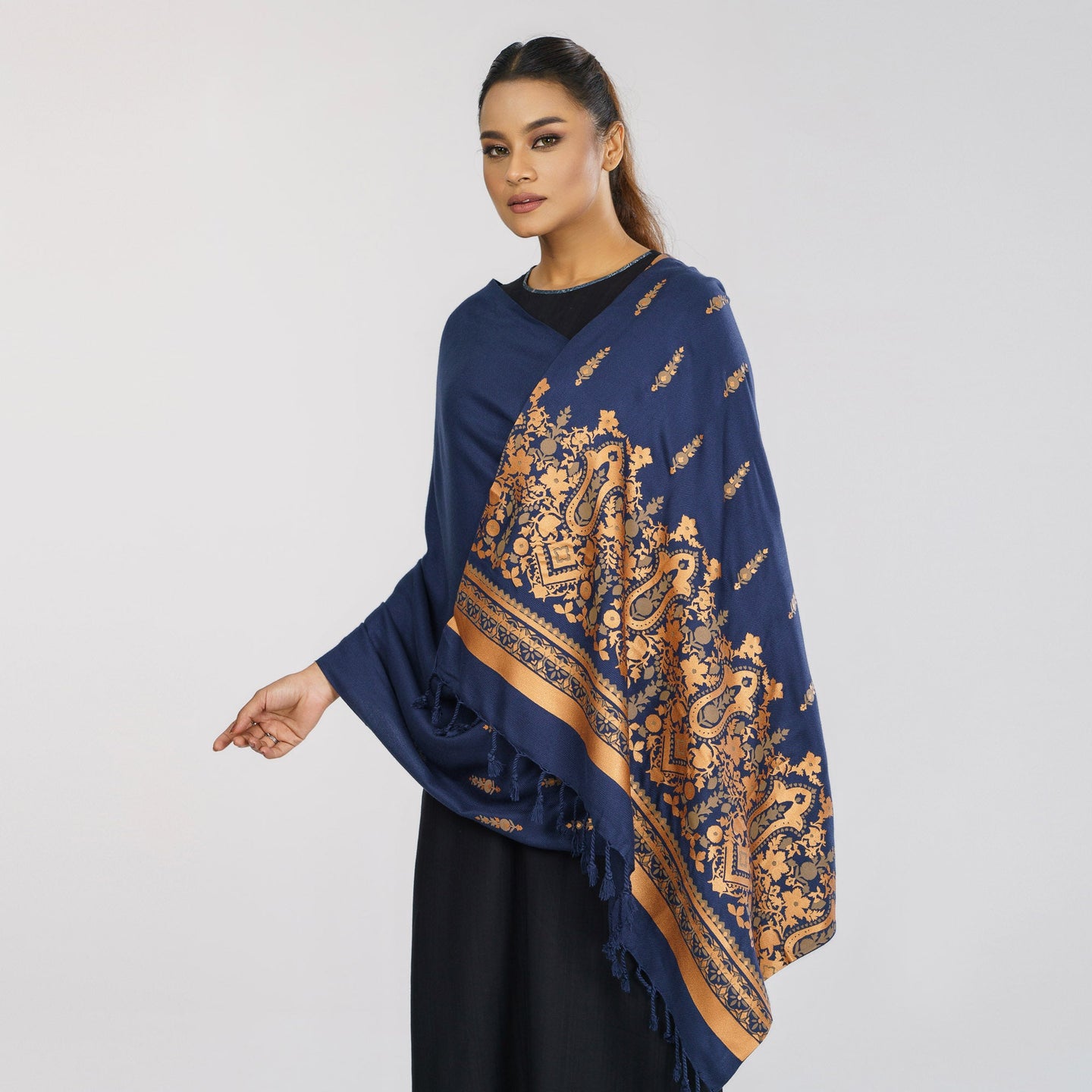 Womens Blue Shawl