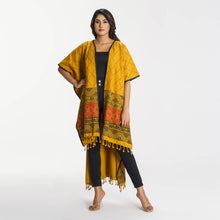 Load image into Gallery viewer, Womens Yellow Ethnic Shawl
