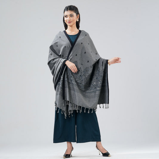 Womens Ash Shawl