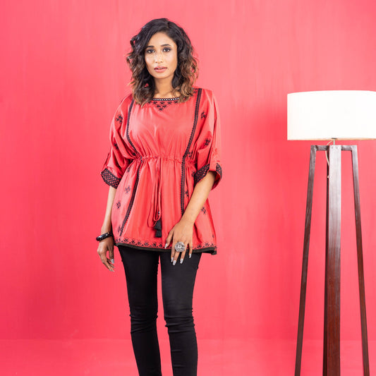 Womens Tops- Cherry Red