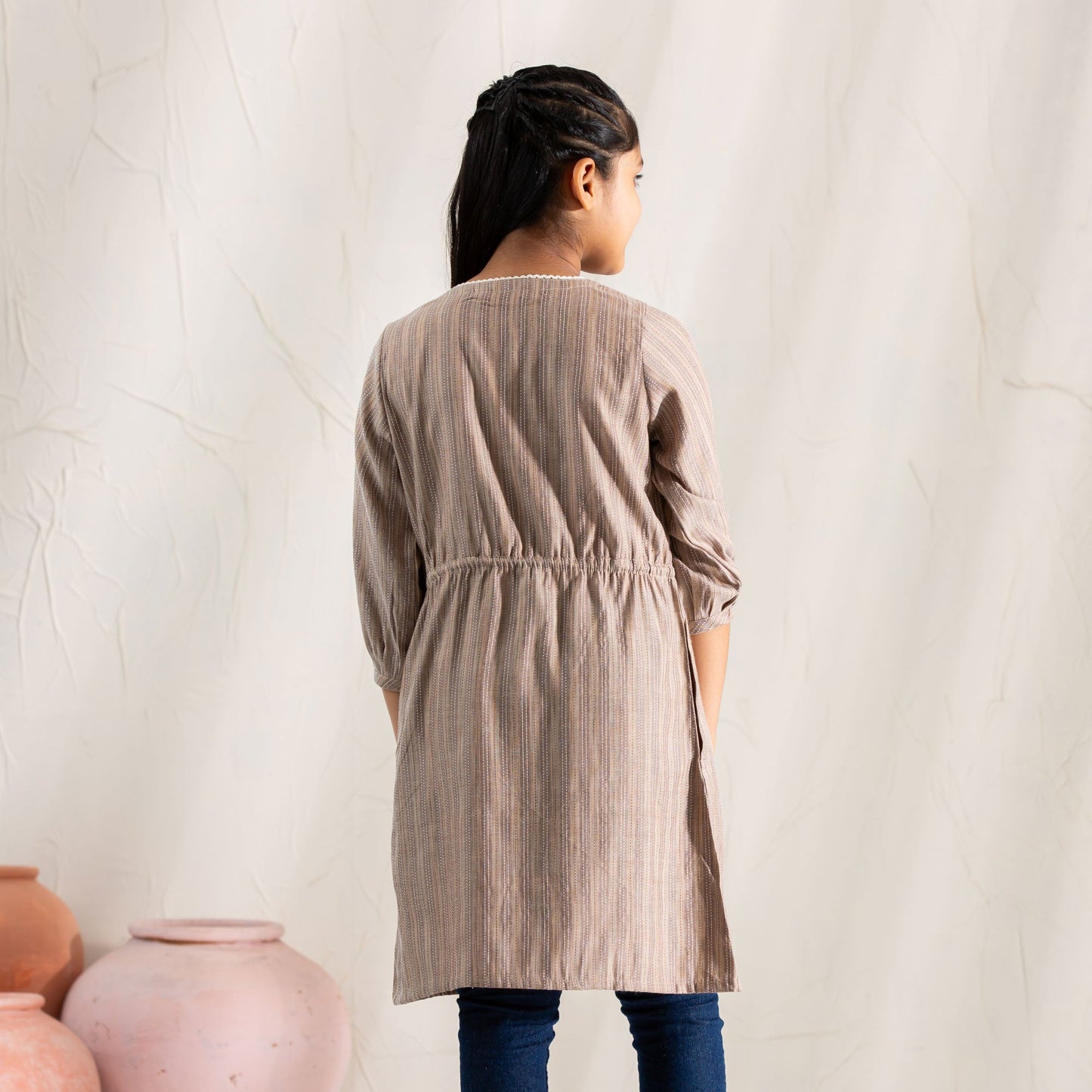 Girls Teen Tunic-Brown
