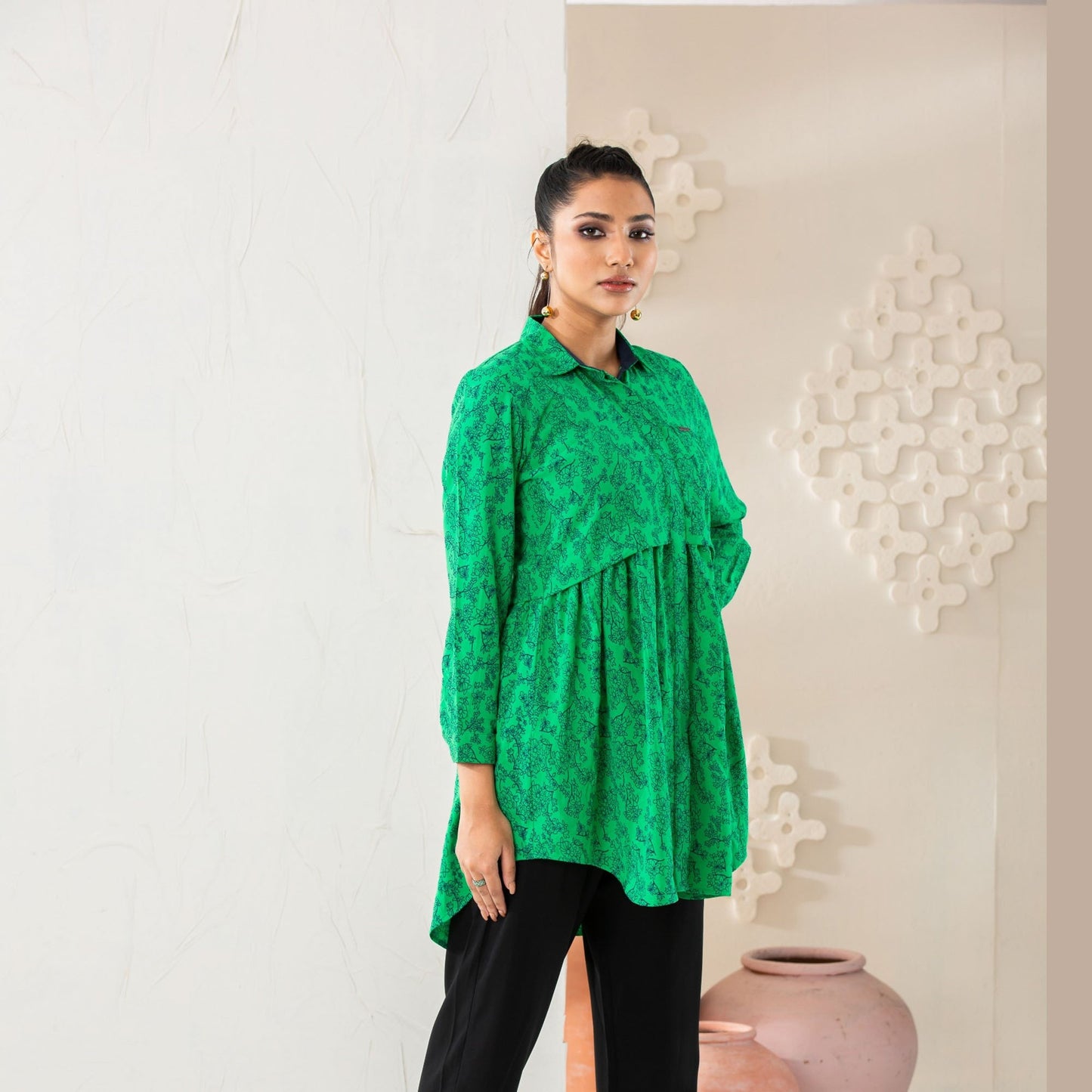 Women’s Green Ethnic Tunic