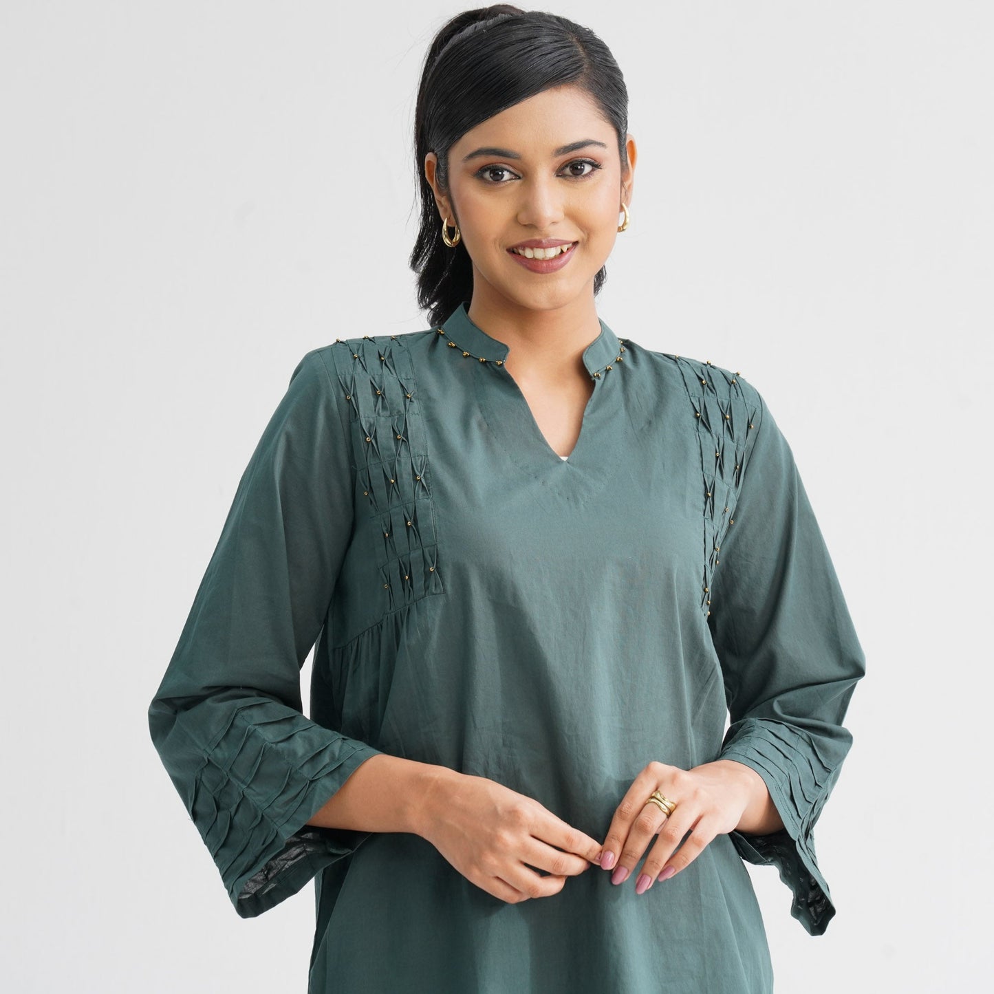 Womenâ€™s Green Cotton Tunic