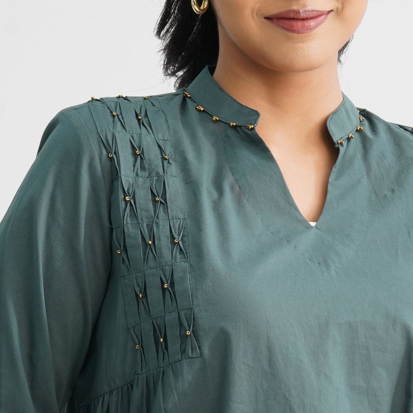 Womenâ€™s Green Cotton Tunic