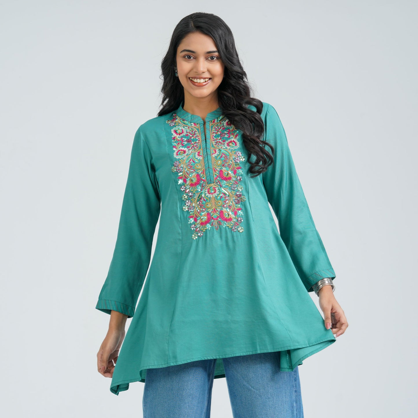 Women’s Blended Cotton Embroidered Tunic