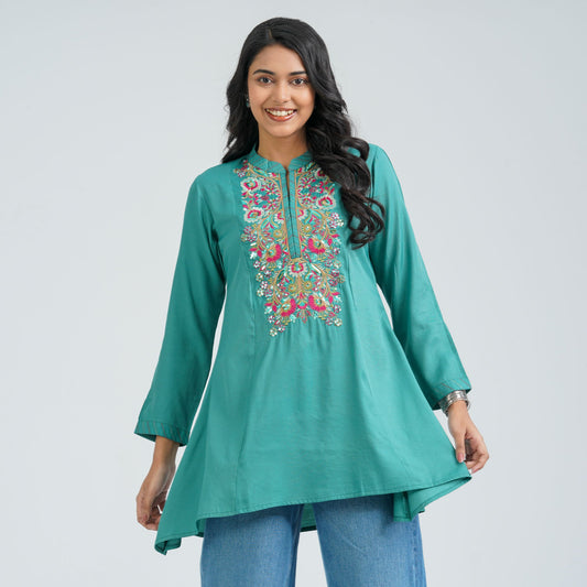 Women’s Blended Cotton Embroidered Tunic
