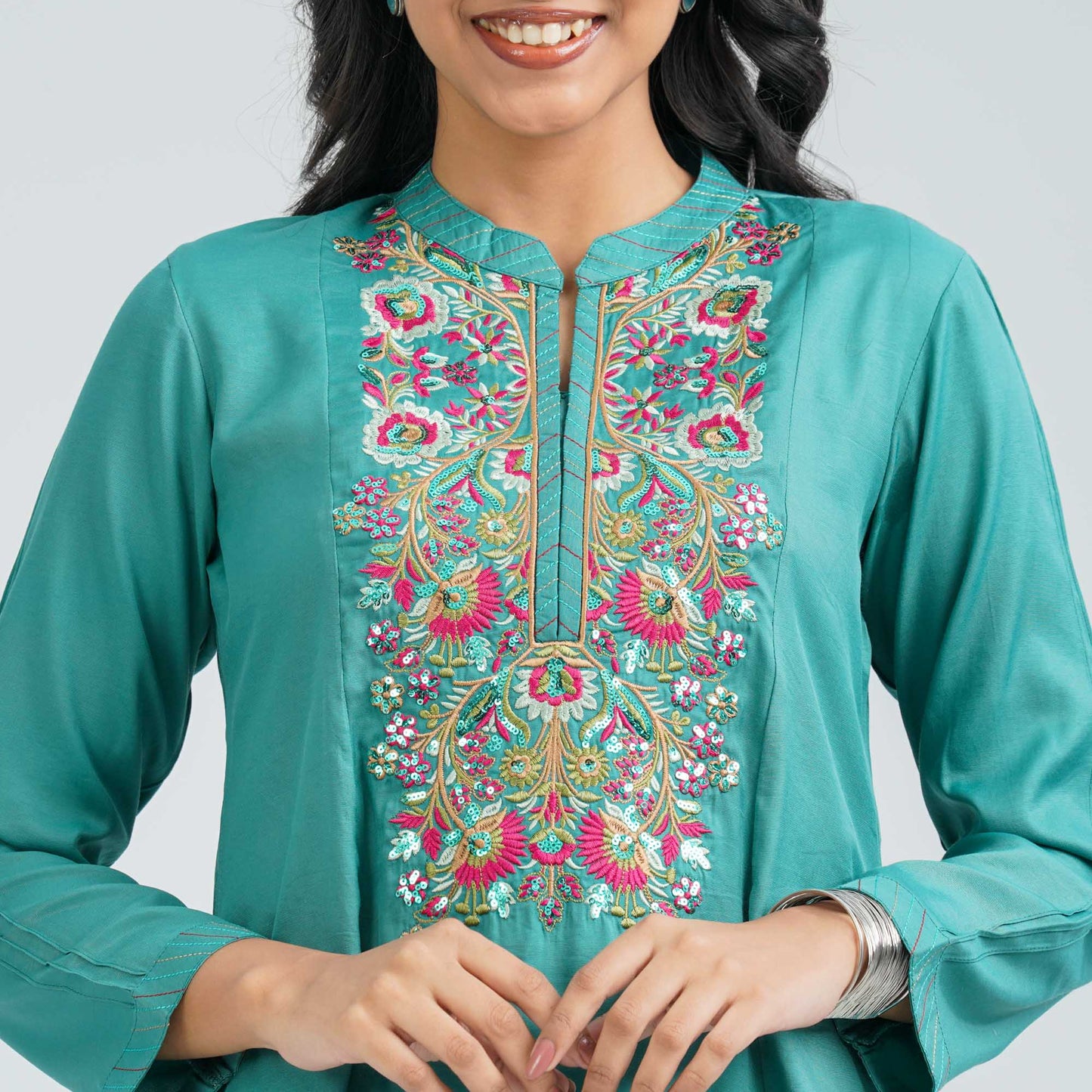 Women’s Blended Cotton Embroidered Tunic